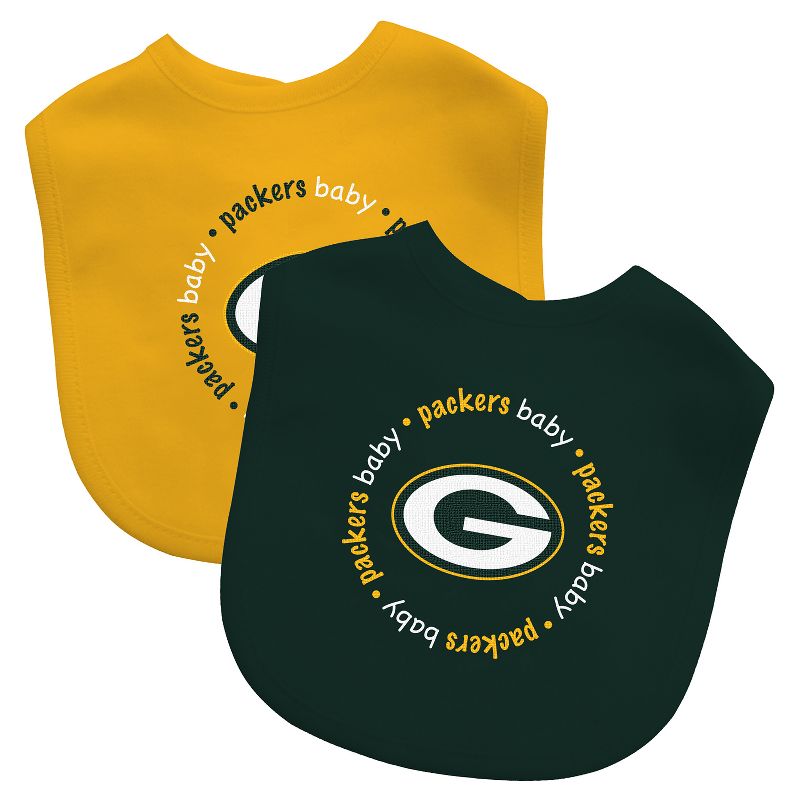 BabyFanatic Officially Licensed Unisex Baby Bibs 2 Pack - NFL Green Bay Packers, 1 of 6