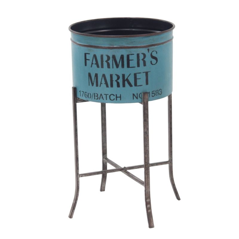 Set of 3 Farmhouse Iron Planters with Stands - Olivia &#38; May, 4 of 20