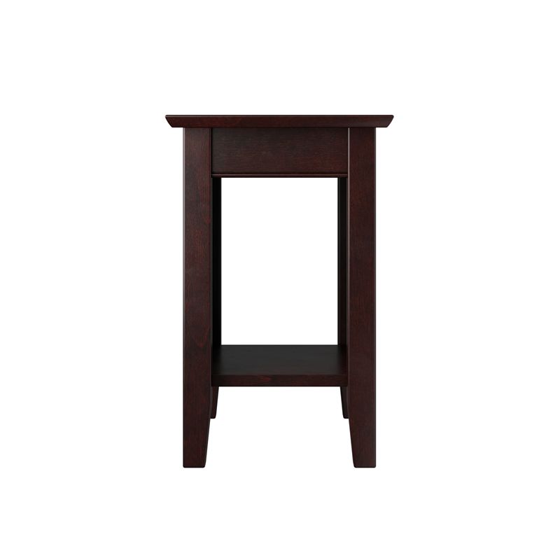AFI Nantucket 14" Solid Wood End Table with Built-In Charger in Espresso, 3 of 6
