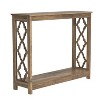 Galano Heron 38.1 in. Standard Rectangle Wood Console Table in Knotty Oak, Dusty Gray Oak - 3 of 4