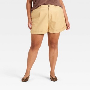 Women's High-Rise Linen Tailored Shorts - A New Day™ - 1 of 3