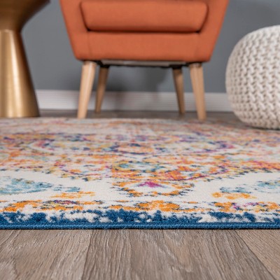 Multi-Color Distressed Bohemian Runner Rug 2' x 10'