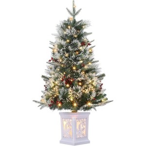 3ft Christmas Tree Artificial Christmas Tree with Vintage Potted Base, Xmas Holiday Decor for Home, Entrances - 1 of 4
