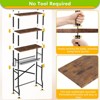 Aoibox Over-The-Toilet 4-Tier Storage Organizer Rack with Shelf Basket Stable Space-Saving Bathroom Shelf Brown - 3 of 4
