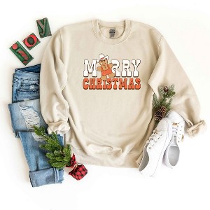 Simply Sage Market Women's Graphic Sweatshirt Merry Christmas Gingerbread - 1 of 4