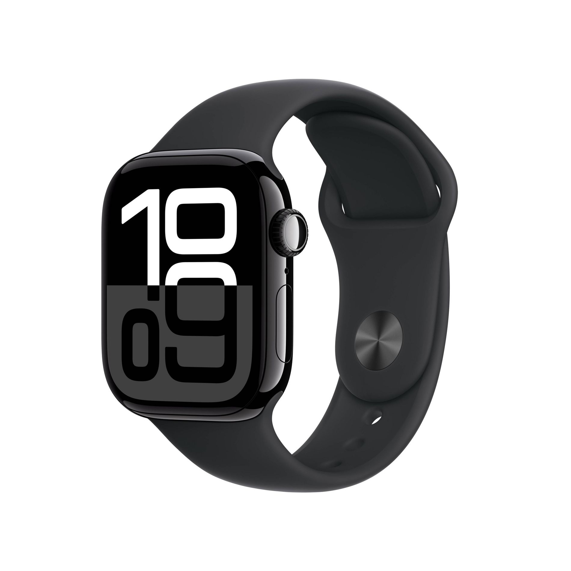 Apple Watch Series 10 GPS 42mm Jet Black Aluminum Case with Black Sport Band - M/L