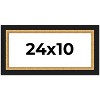 PosterPalooza | Panoramic Embellished Brown Picture Frame - UV Acrylic, Foam Board Backing, Hanging Hardware - 2 of 4