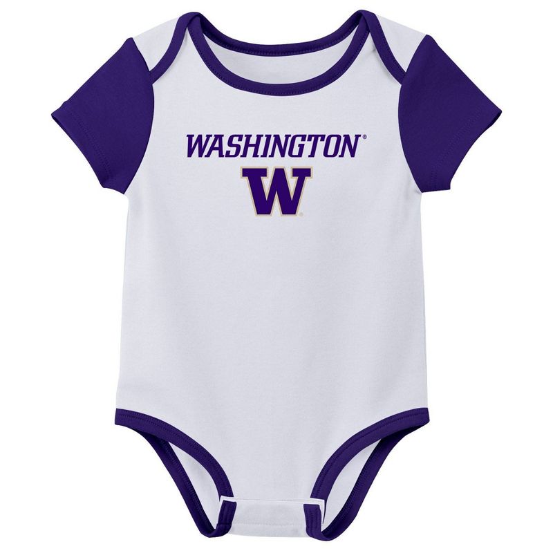 NCAA Washington Huskies Infant 3pk Bodysuit, 2 of 5