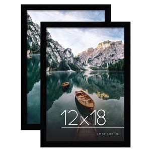 Americanflat Picture Frame with tempered shatter-resistant glass - Available in a variety of Sizes and Colors - 1 of 4