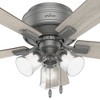 Hunter Fans 42" Crestfield Lighted Ceiling Fan Matte Silver with Light Gray Oak Blades - Rustic Vintage Style - 3 of 4