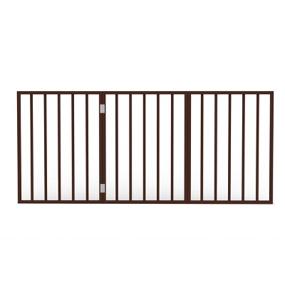 Pet Adobe Foldable Wooden Pet Gate – Dark Brown