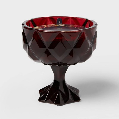 Faceted Coup Glass Filled Red Wax Candle Haunt Couture 7oz - Threshold™