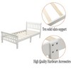 Whisen Twin Size Solid Wood Sleigh Platform Bed with Hollow Headboard and Footboard - 4 of 4