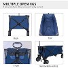 Outdoor Multi-Function Folding Wagon, 4-Wheel Collapsible Beach Cart for Camping, Shopping, Utility Hauler with Quick-Fold Design, Fits Yards Beaches - 3 of 4