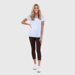 City Threads Women's Capri Leggings, 100% Cotton, USA-Made Comfortable Everyday Wear - 1 of 4