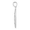 Black Bow Jewelry 14k White Gold Hollow Oval Miraculous Medal Pendant - 2 of 4