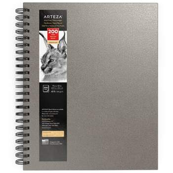 Arteza Small Sketch Book 3-Pack, 5.1x8.3 inch Sketch Pads, 100 Pages per  Drawing Book, 118lb 175gsm, Hardcover Drawing Pad, Bookmark Ribbon