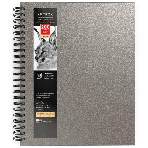 Arteza Black Paper Sketch Pad, Spiral-bound, 5.5x8.5, 50 Sheets Of Drawing  Paper - 3 Pack : Target