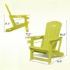 VisioGear Patio Adirondack Chair with Cup Holder, Classic Outdoor Comfortable Chair, Yellow, 31.4"*29.6"*36.4" - 3 of 4