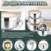 Itopfox Stainless Steel Mixing Bowls with Lids & Graters, Salad Prep Bowls for Kitchen, Ideal for Baking, Mixing, Serving, Includes Airtight Lids - 3 of 4