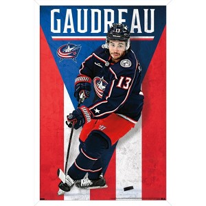 Trends International NHL Columbus Blue Jackets - Johnny Gaudreau 23 Framed Wall Poster Prints - 1 of 4