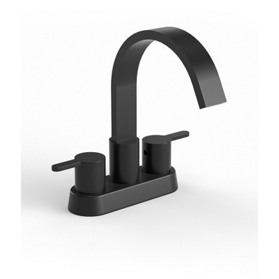 YAWWALK 4 in. Centerset High Arc Bathroom Faucet with Waterfall Spout, Double Handle