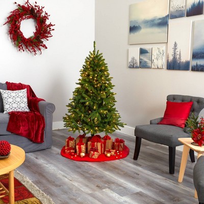 5 ft. Sierra Spruce Natural Look Artificial Christmas Tree with 200 Clear LED Lights