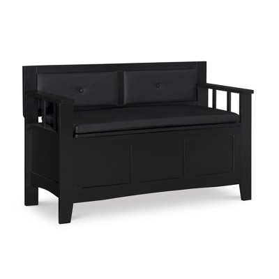 Black deals storage bench