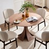 GDFStudio Malcolm Modern Solid Wood and Fabric Upholstered Dining Chairs(Set of 2) - 2 of 4