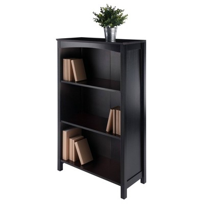Elegant Espresso 4-Tier Transitional Bookshelf in Solid Wood