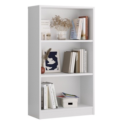 AZL1 Life Concept Decorative Bookshelf Freestanding Bookcase with Adjustable Shelves, 3 Layer for Offices, Living Rooms, White, 11.6"*24.4"*44.1"