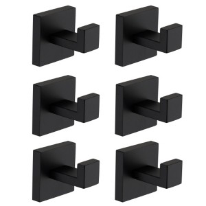 2-Pack Stainless Steel Wall-Mounted Towel and Coat Hooks for Bathroom, Bedroom, Kitchen - 1 of 4