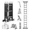 Cesicia 12FT Black 7-in-1 3-Step Folding Ladder with Scaffolding Plank - 4 of 4