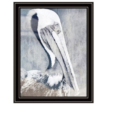 HomeRoots PELICAN Black Framed Print Wall Art