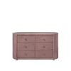 62" Salonia Decorative Storage Drawer Pink Velvet - Acme Furniture: Upholstered, Art Deco Design, Foam Padded, King & Queen Sizes - 2 of 4