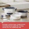 BLACK+DECKER Rice Cooker 28 Cups Cooked (14 Cups Uncooked) with Steaming Basket, Removable Non-Stick Bowl, White - 4 of 4