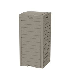 Syemin Outdoor Trash Cans 38 Gallon Outdoor Trash Can Waterproof Garbage Can with Lid Indoor Outdoor Use Trash Bin, Grey, 16.1"*16.26"*33.86" - 1 of 4