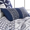 Valentina Embroidered Decorative Throw Pillow Navy - Homthreads - image 2 of 3