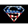 Superman American Flag Logo Youth Charcoal Heather Graphic Tee - 2 of 3