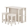 Modway Meadowbrook 3-Piece Kitchen Island and Stool Set - 3 of 4
