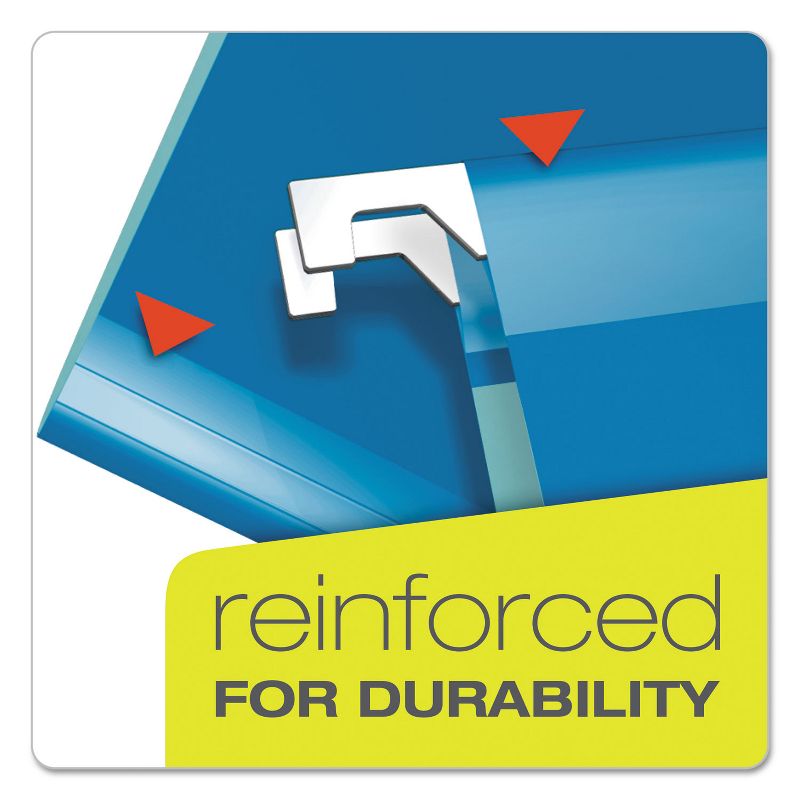 Pendaflex Reinforced Hanging Folders 1/5 Tab Letter Blue 25/Box 415215BLU, 3 of 8