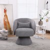 Swivel Accent Chair Armchair, Round Barrel Chair in Fabric for Living Room Bedroom - 2 of 4