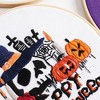 Halloween Embroidery Starter Kit for Beginners, Stamped Cross Stitch Kits with Embroidery Fabric, Hoops, Threads and Needles - 3 of 4