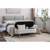 CAVINAS Storage Bench Velvet Accent Stools with Wood Legs for Bedroom and Entryway - 4 of 4