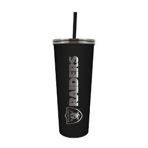 NFL Las Vegas Raiders 24oz Skinny Tumbler with Straw - 1 of 4