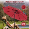 Gulches Red 120-Inch Patio Umbrella with Crank and Tilt for Versatile Outdoor Use - 2 of 4