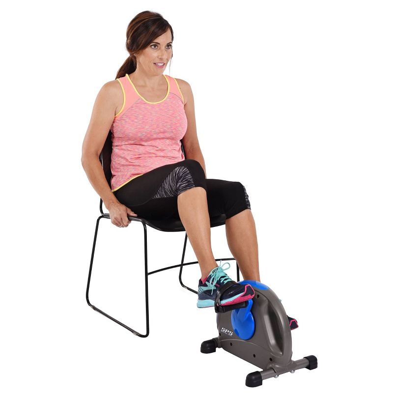 Mini Exercise Bike with Smooth Pedal System, Blue with Smart Workout App, No Subscription Required, 4 of 9