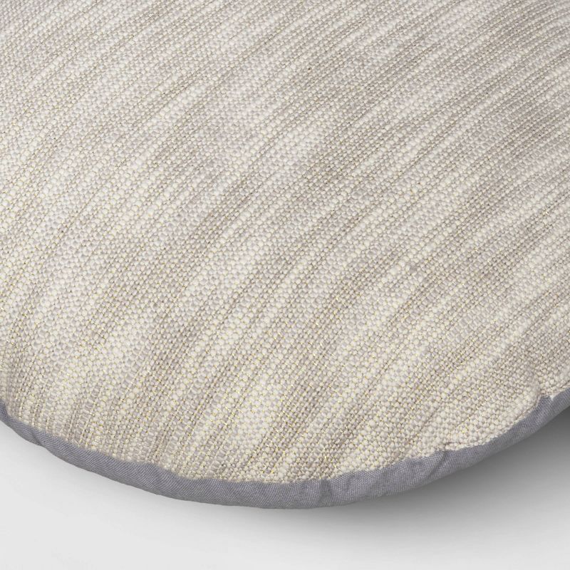 Woven Cotton Slub with Gold Lurex Round Throw Pillow - Threshold™, 5 of 7