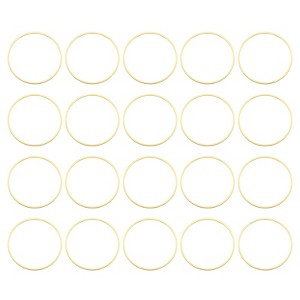 Unique Bargains DIY Craft Brass Hollow Round Jewelry Connecting O-Rings 50 Pcs - 1 of 4