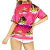 LA LEELA Hawaiian Shirts Womens Summer Beach Party Blouses Shirt T-Shirt Blouse Short Sleeve Tropical Vacation Tee Shirts Tops for Women - 2 of 4